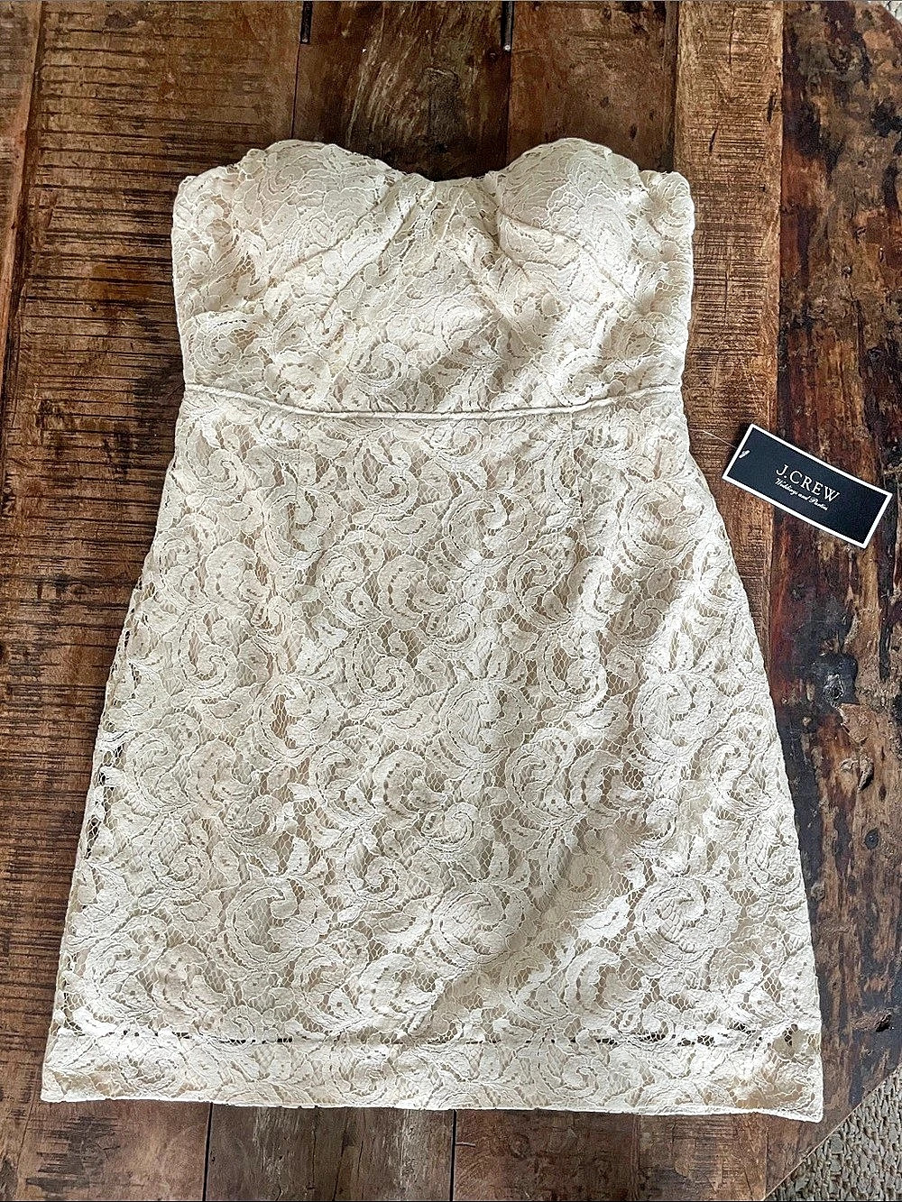 J.Crew Lace Mini Dress in White Size 16